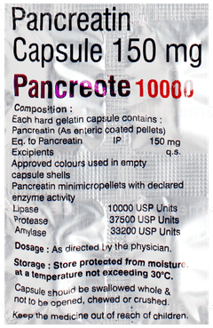 Pancreote 10000 Capsule 10 Pancreote 10000 Capsule 10